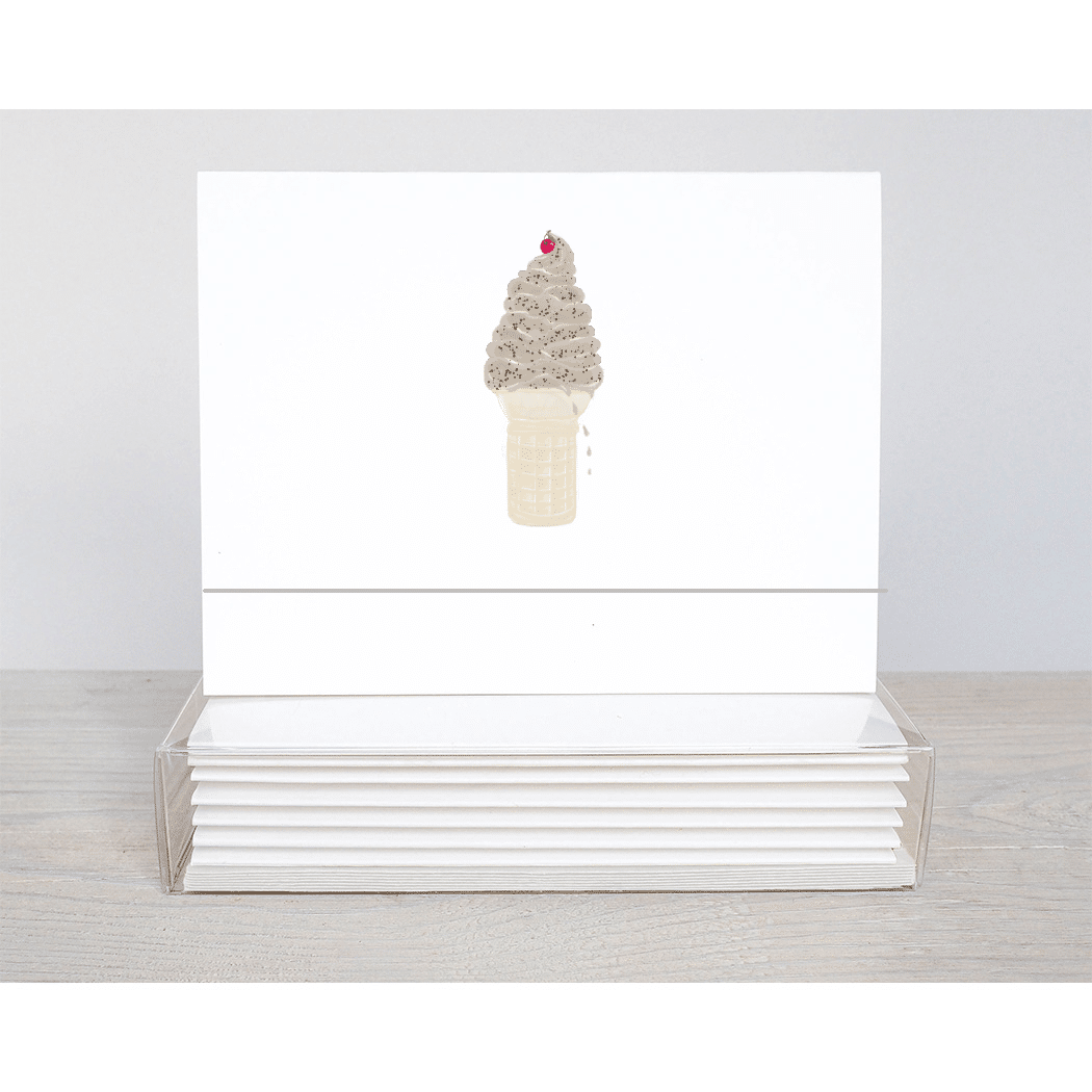 ice cream cone note card