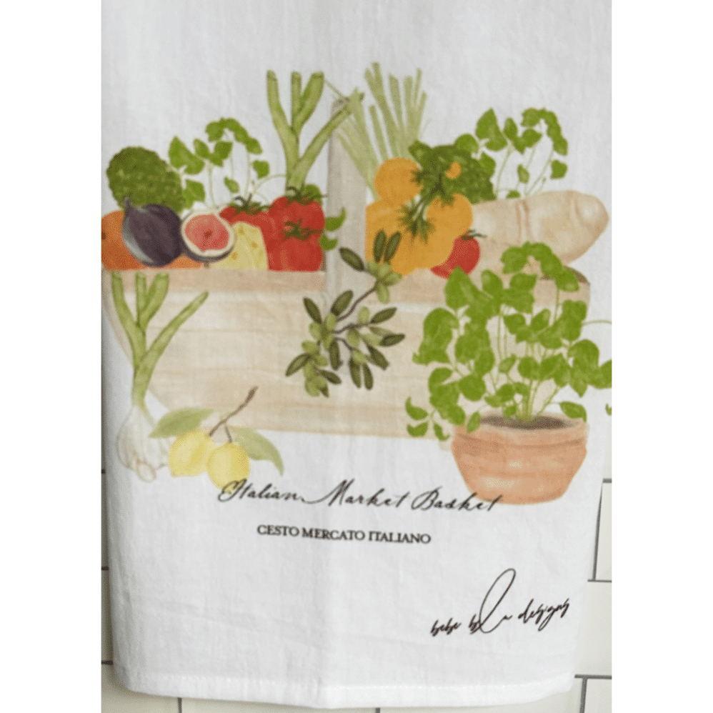 italian market basket flour sack towel 1