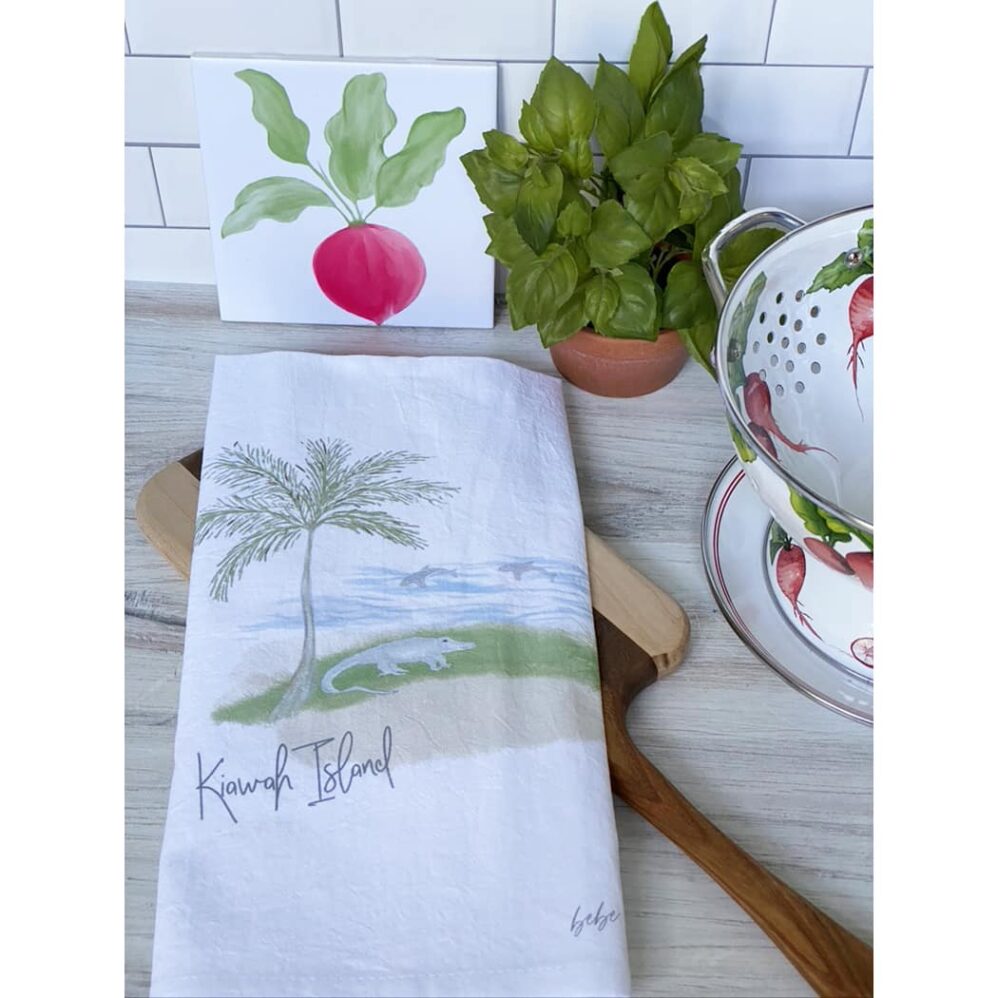 kiawah island flour sack towel