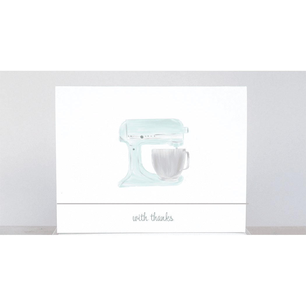 kitchen mixer thank you note cards
