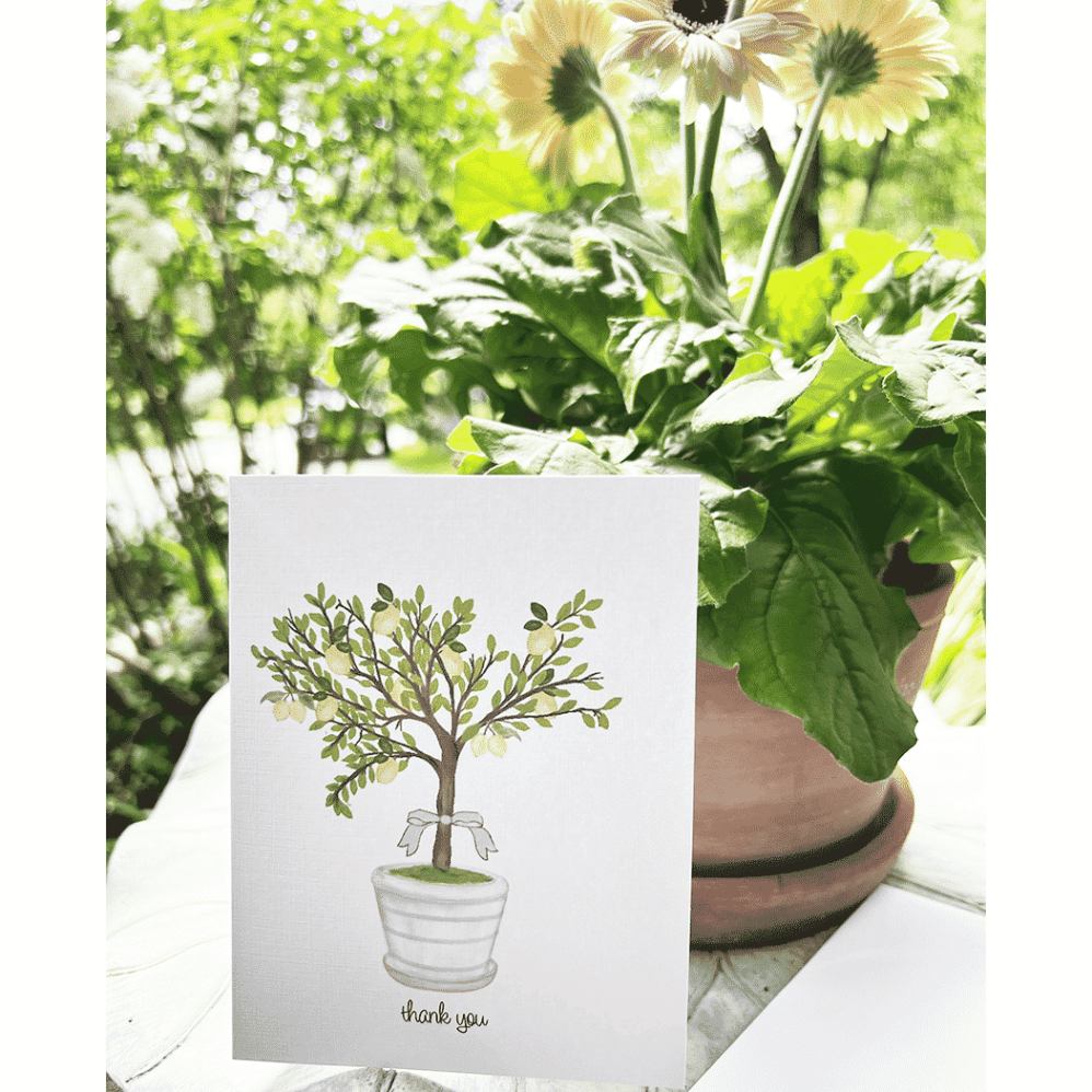 lemon tree thank you note card