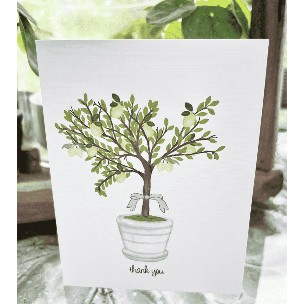 lemon tree thank you note card