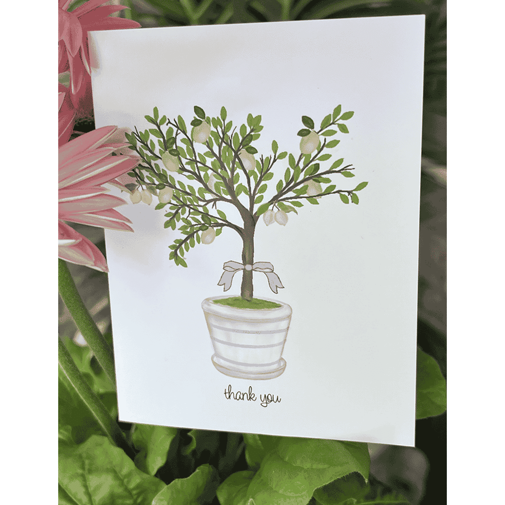 lemon tree thank you note card