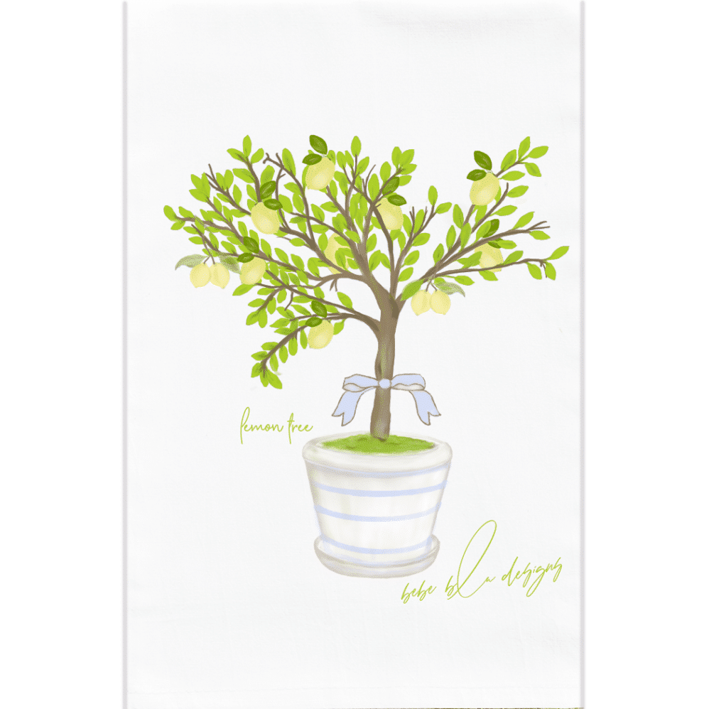 lemon tree flour sack towel