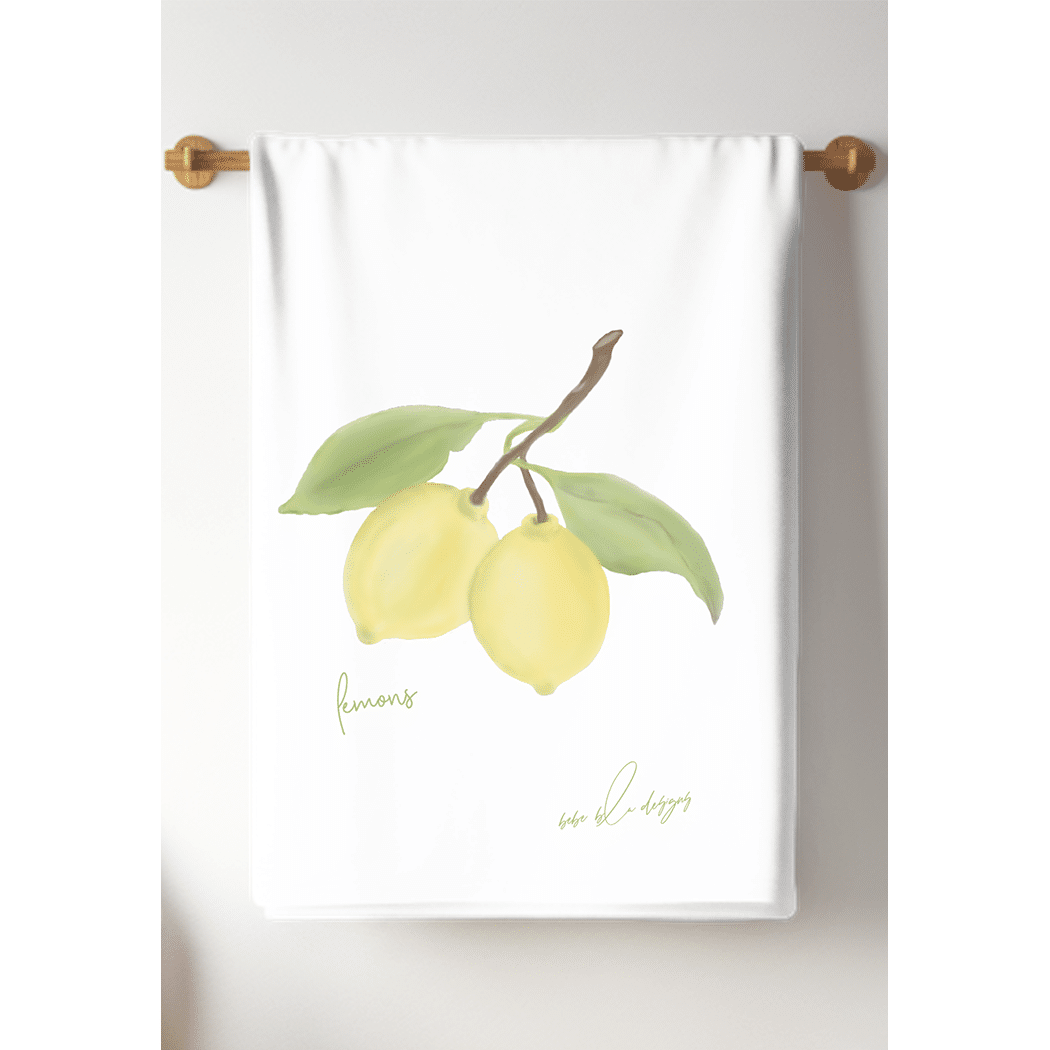 lemons tea towel