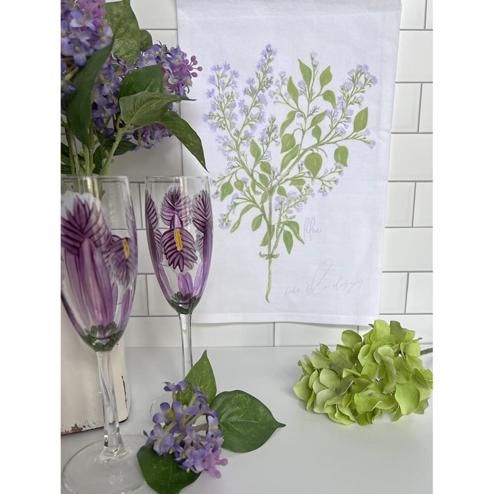 Lilac Branch Flour Sack Towel