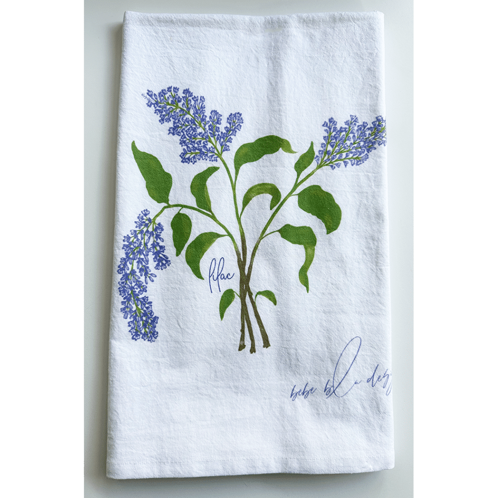 lilac flour sack towel