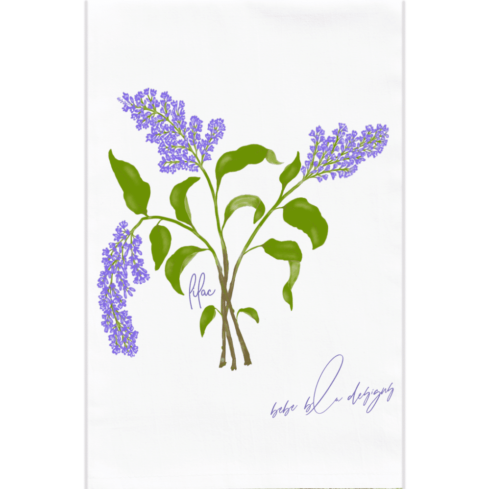 lilac flour sack towel