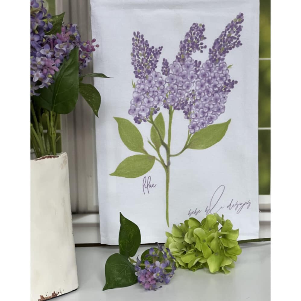 lilac twig four sack towel