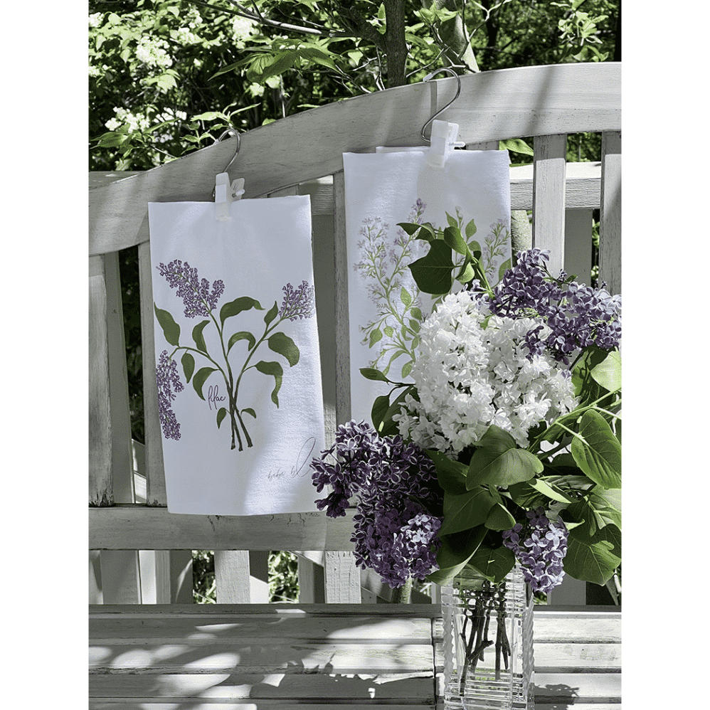 lilac flour sack towels