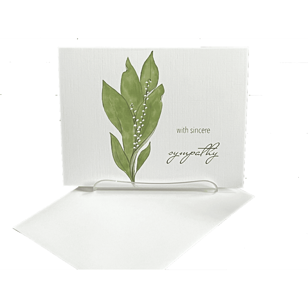 lily of valley sympathy note card