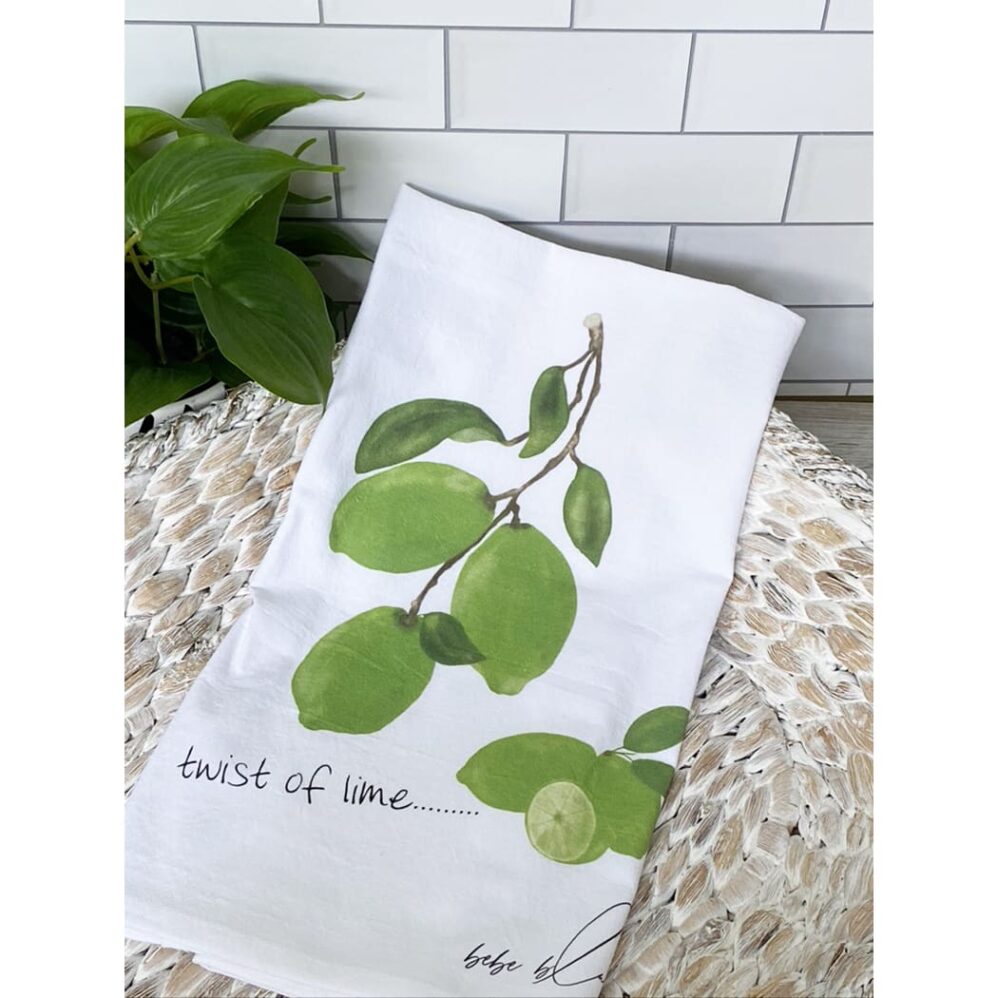 lime flour sack towel