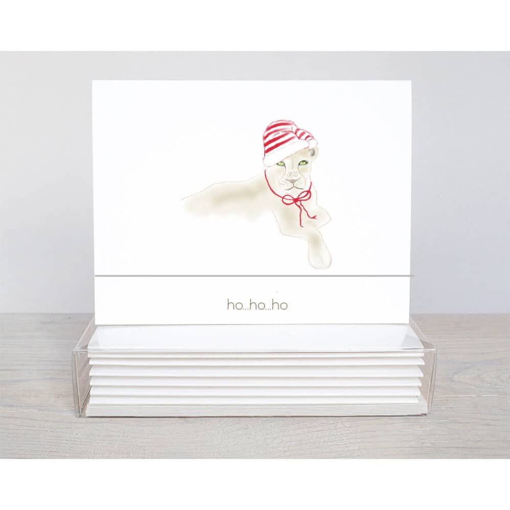 lioness holiday note card