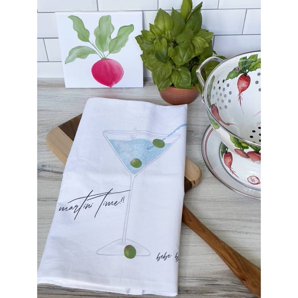 martini flour sack towel