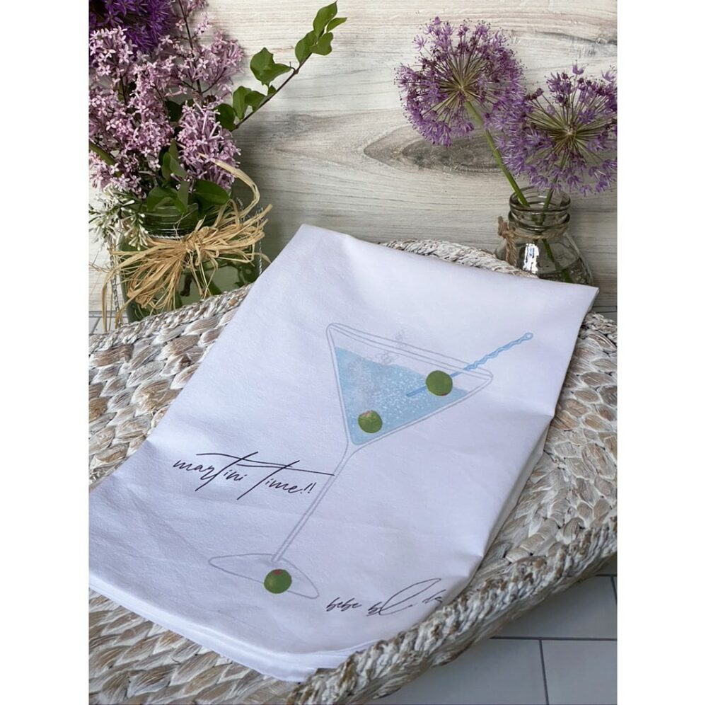 martini flour sack towel