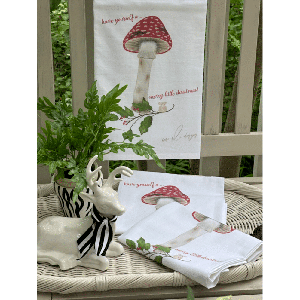 merry little christmas flour sack towel