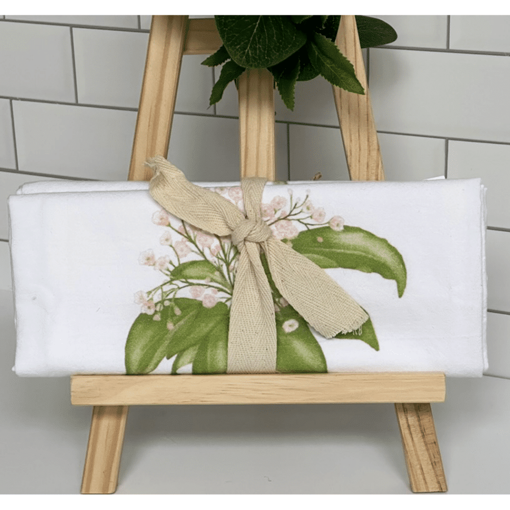 mountain laurel flour sack towel wrapped