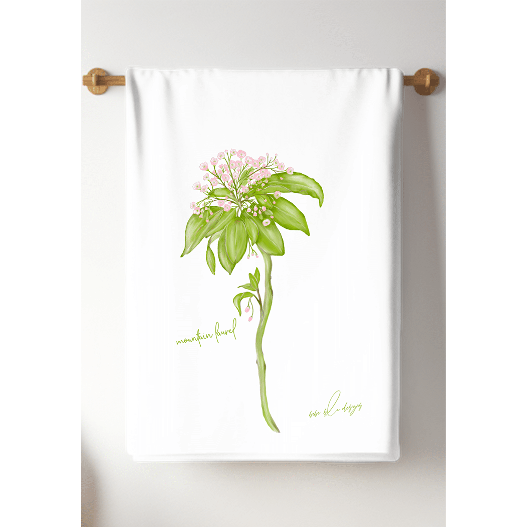mountain laurel tea towel