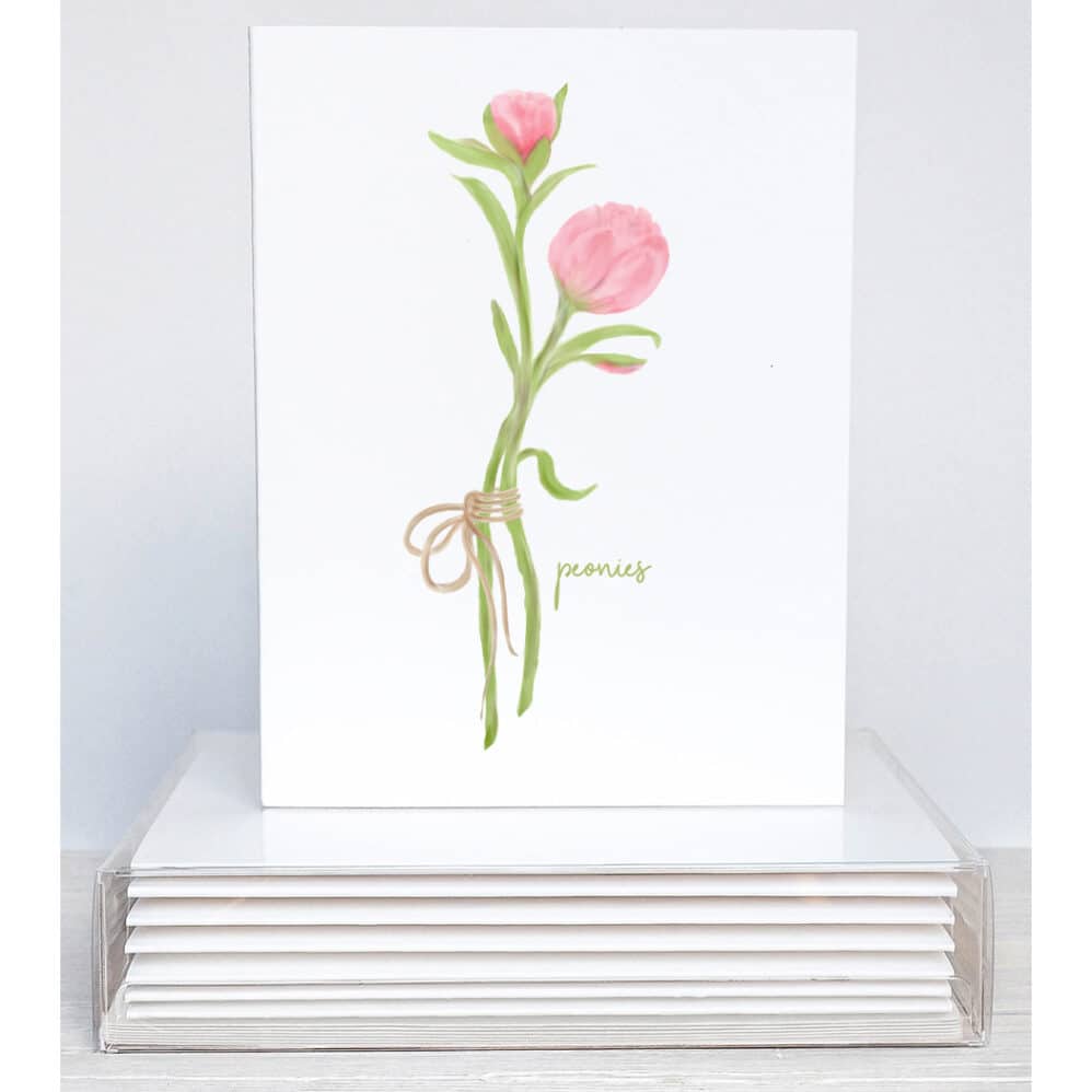 multi flowers note card