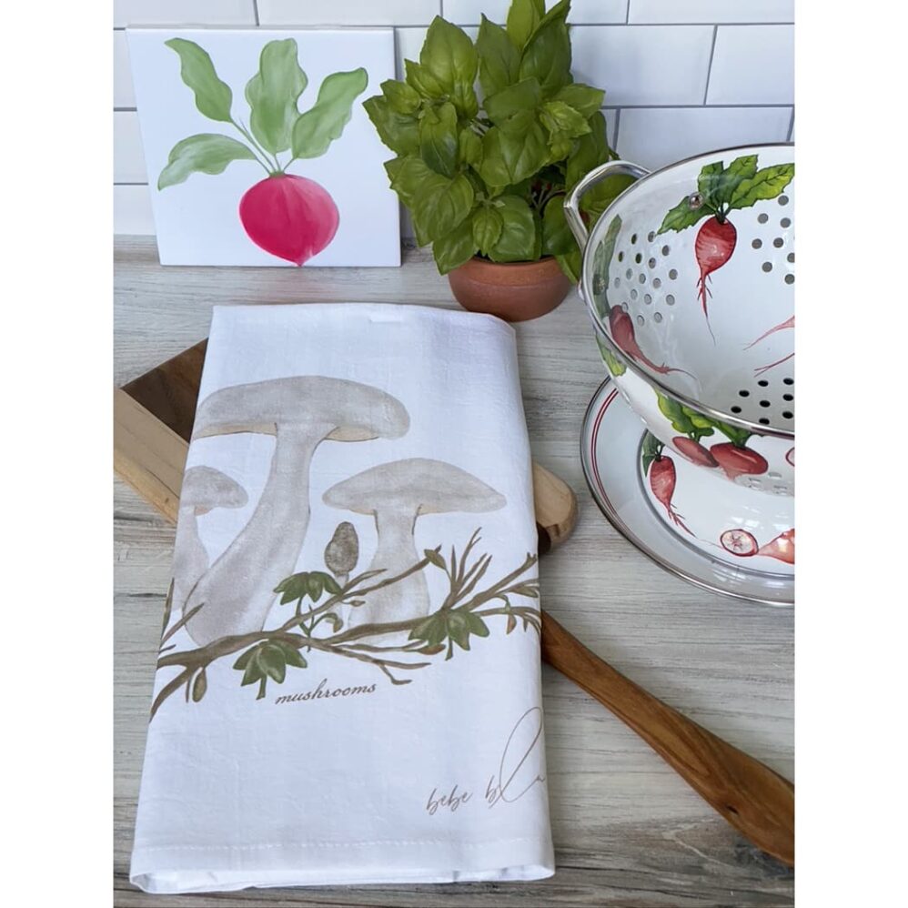 mushroom flour sack towel