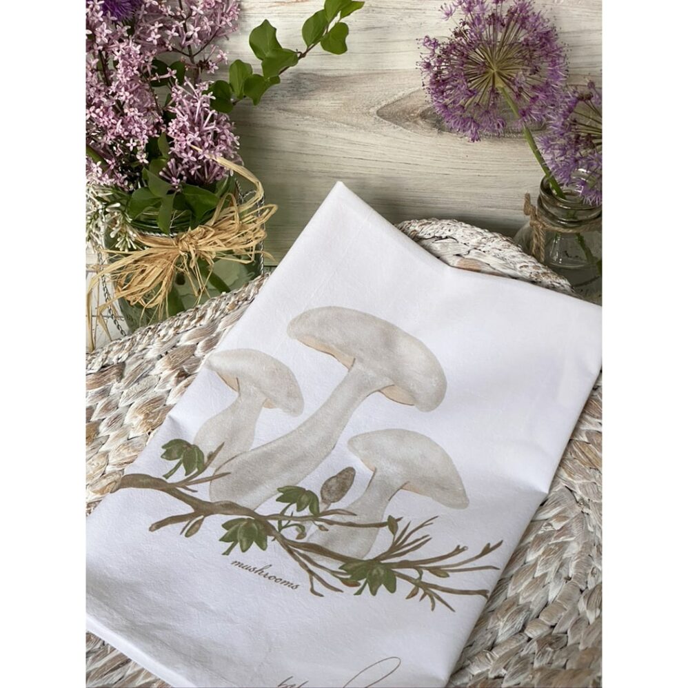 mushroom flour sack towel