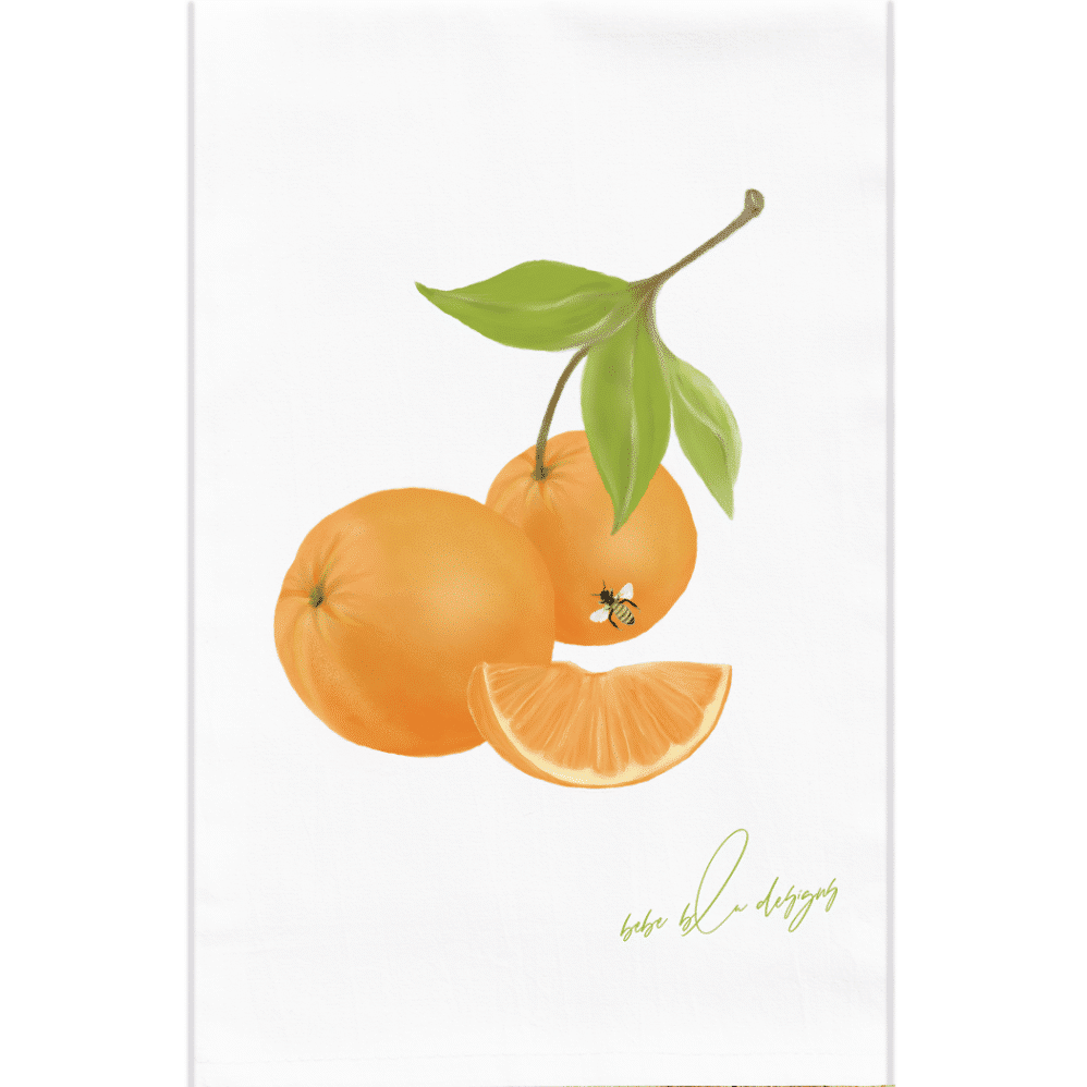 oranges flour sack towel