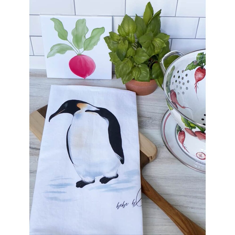 penguin flour sack towel