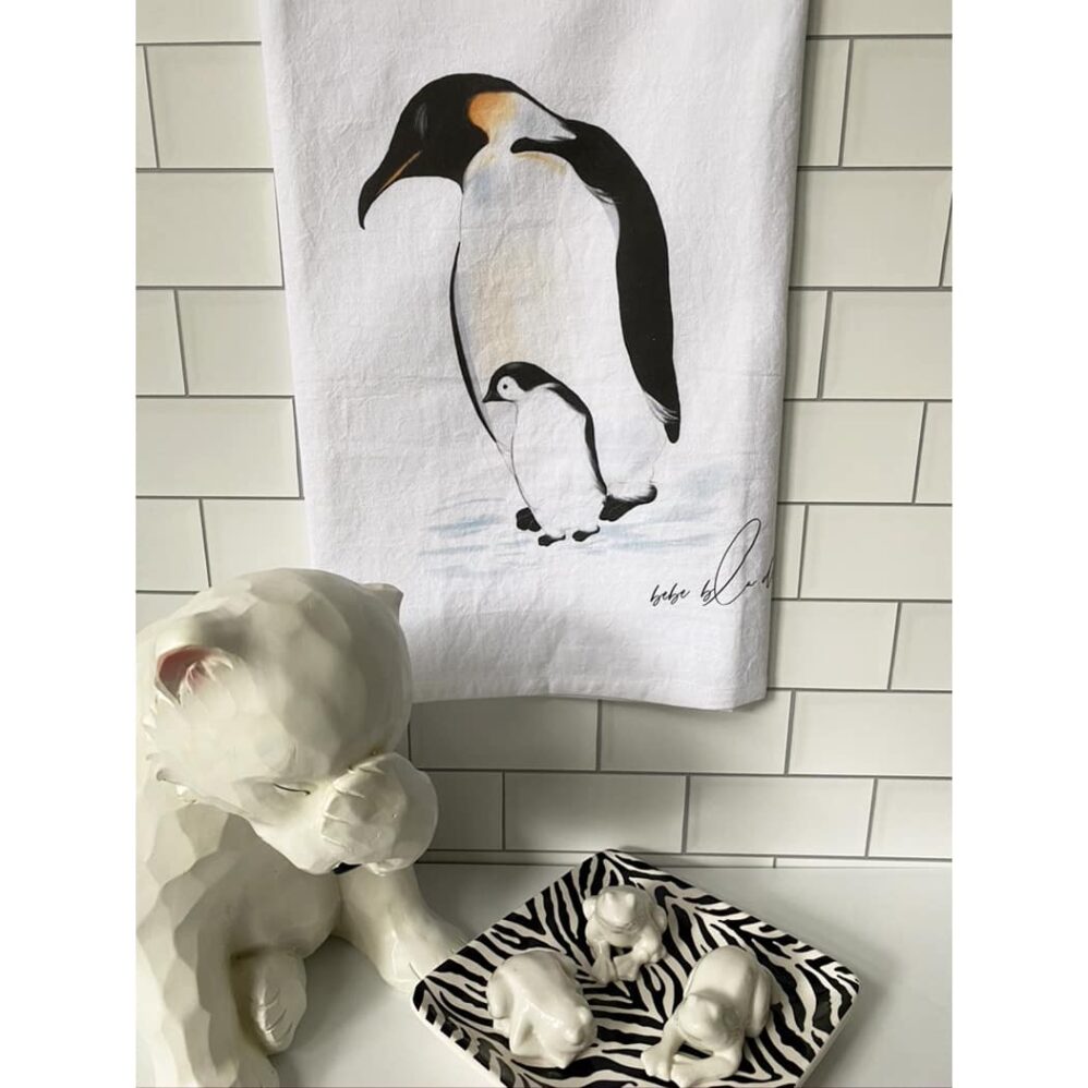 Penguin and Chick Flour Sack Towel