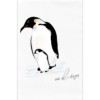 penguin with baby chick skating on ice