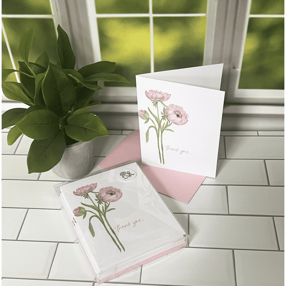 peony thank you notes