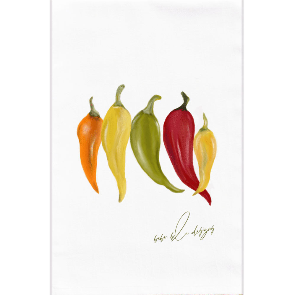 peppers flour sack towel