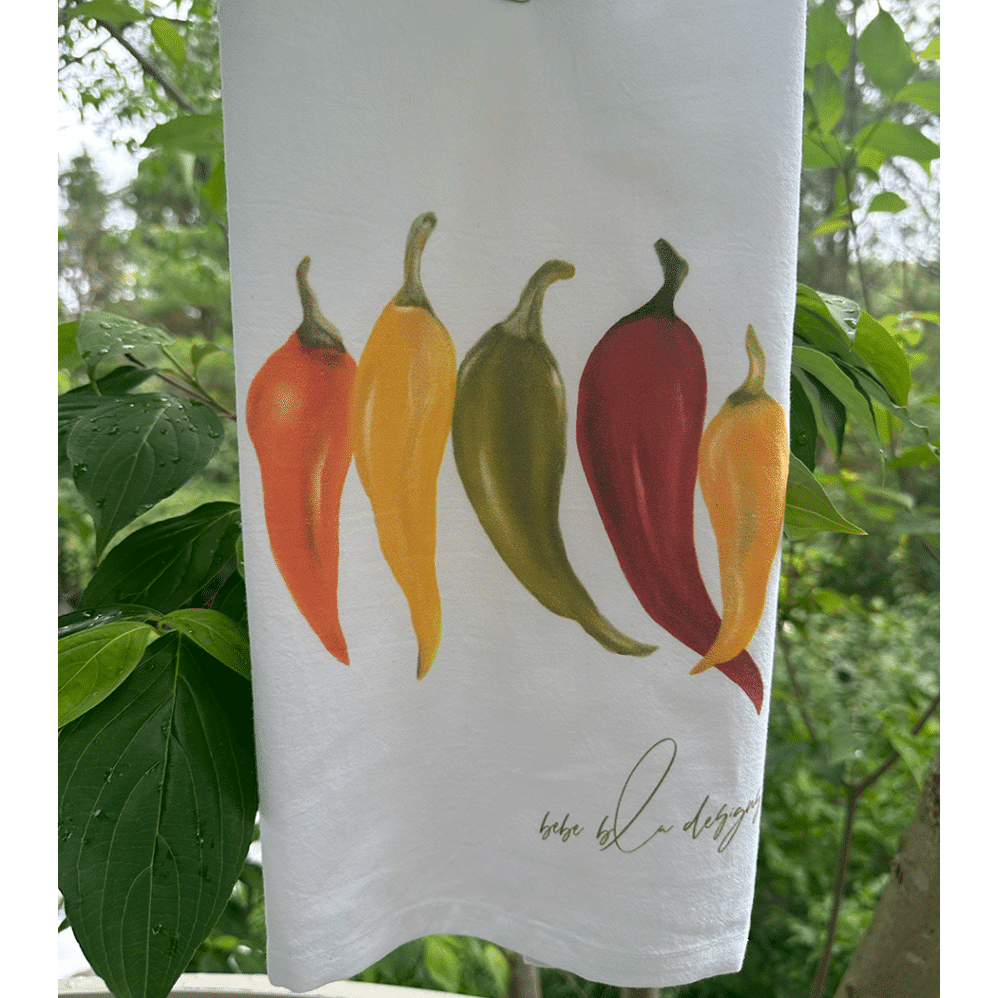 peppers flour sack towel