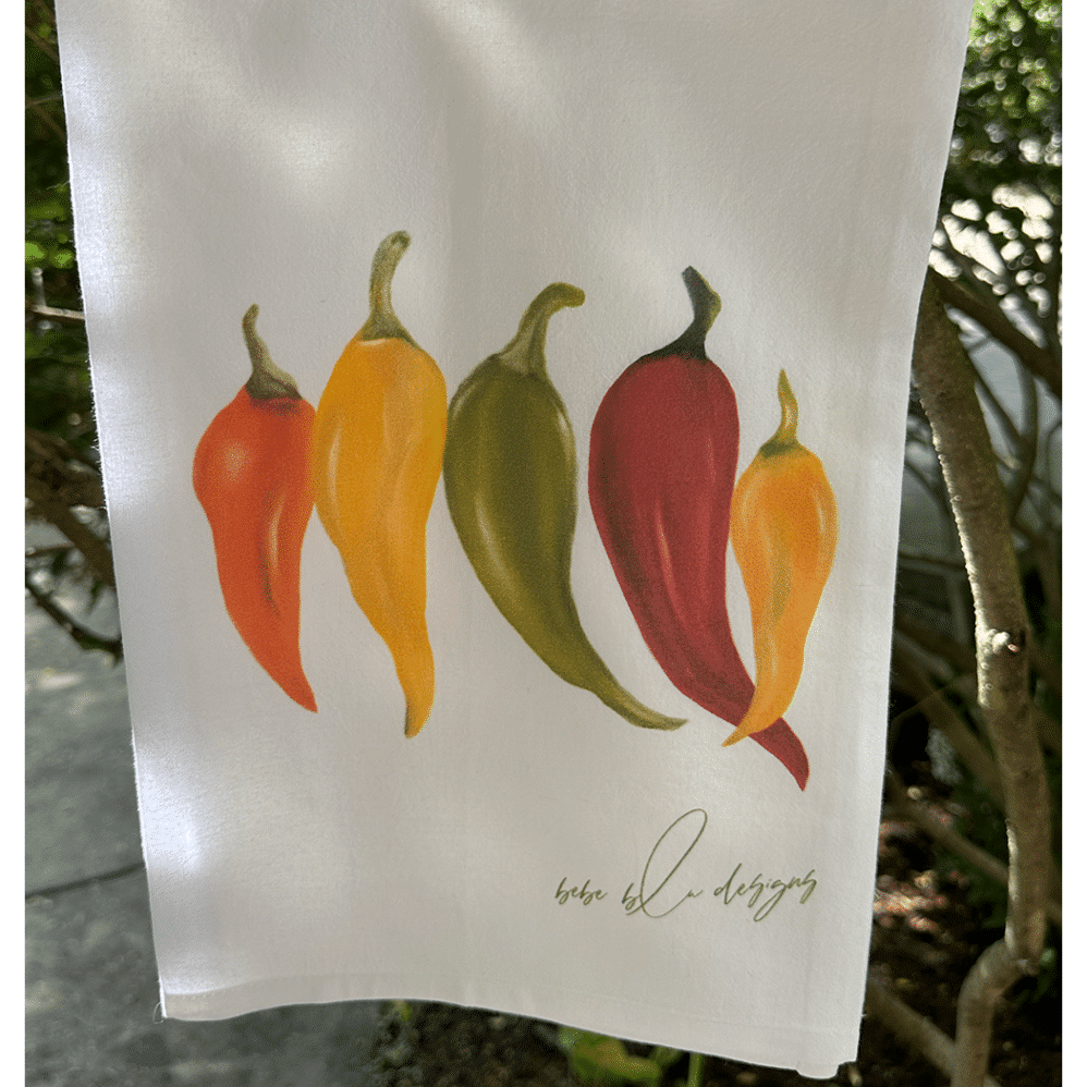 peppers flour sack towel