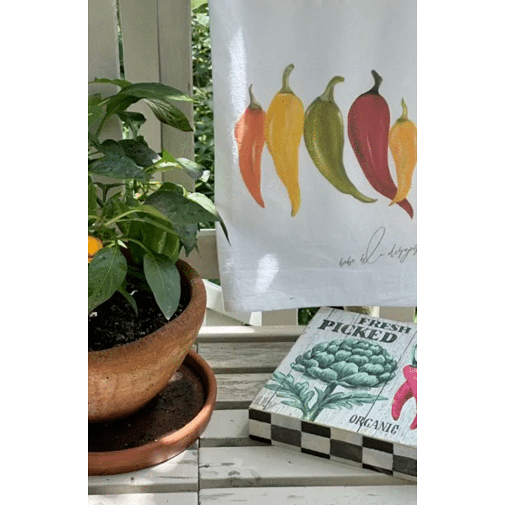 peppers flour sack towel