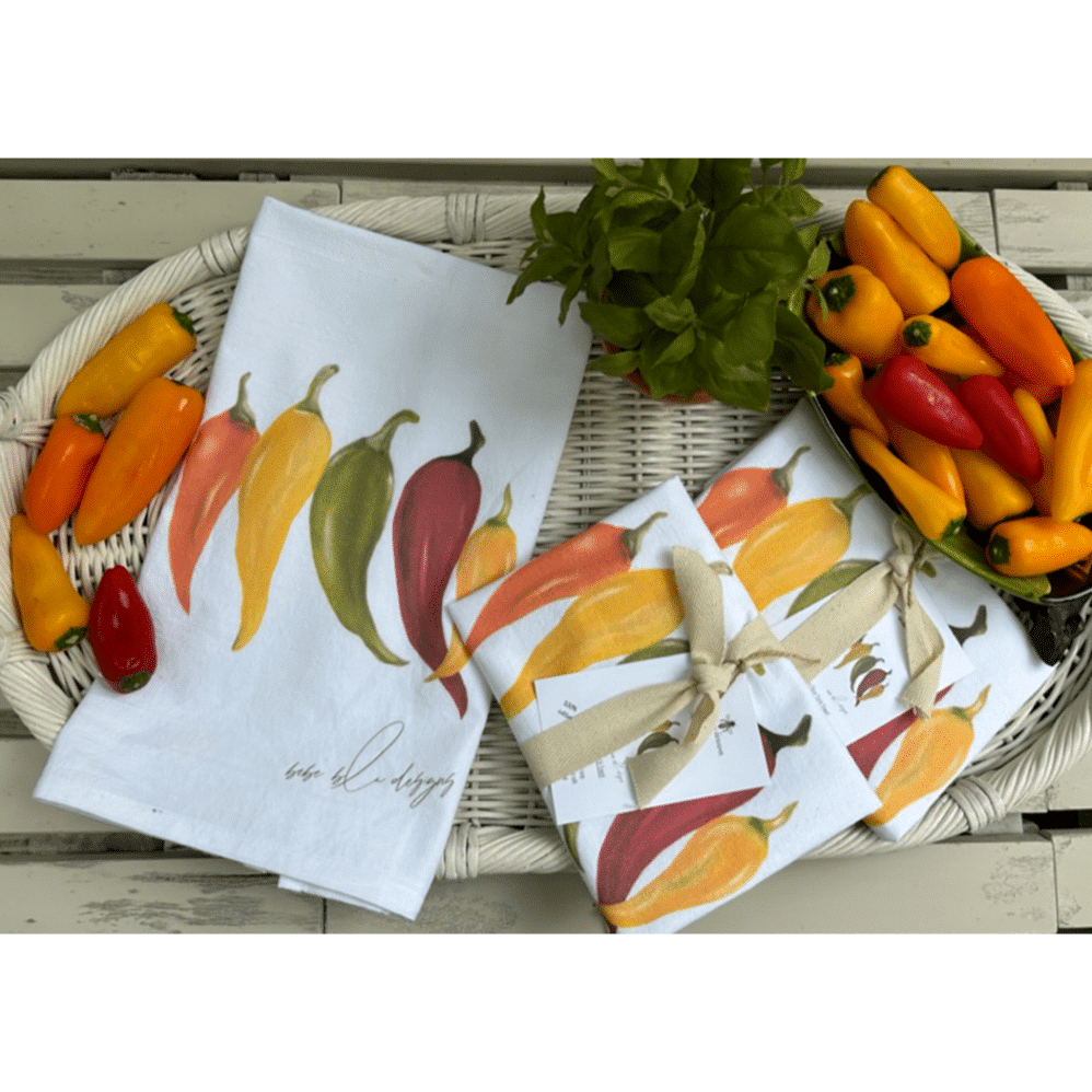 peppers flour sack towel