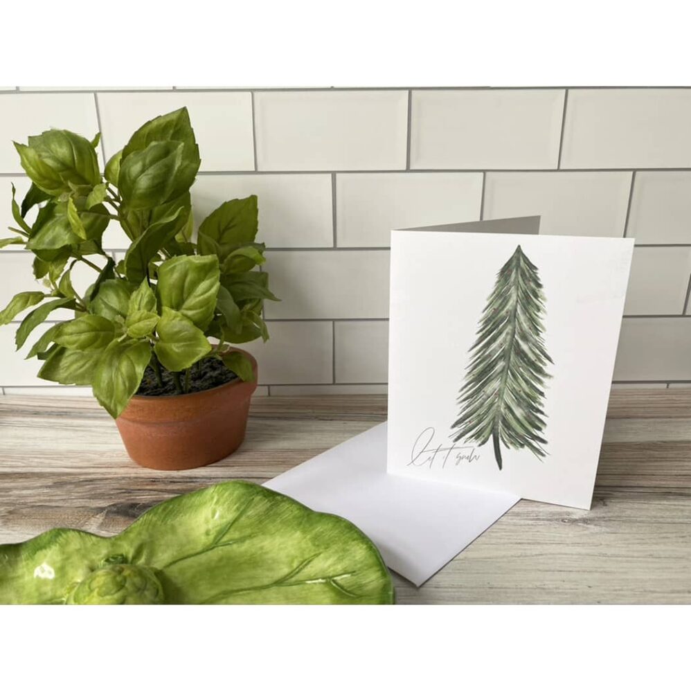 pine tree note cards