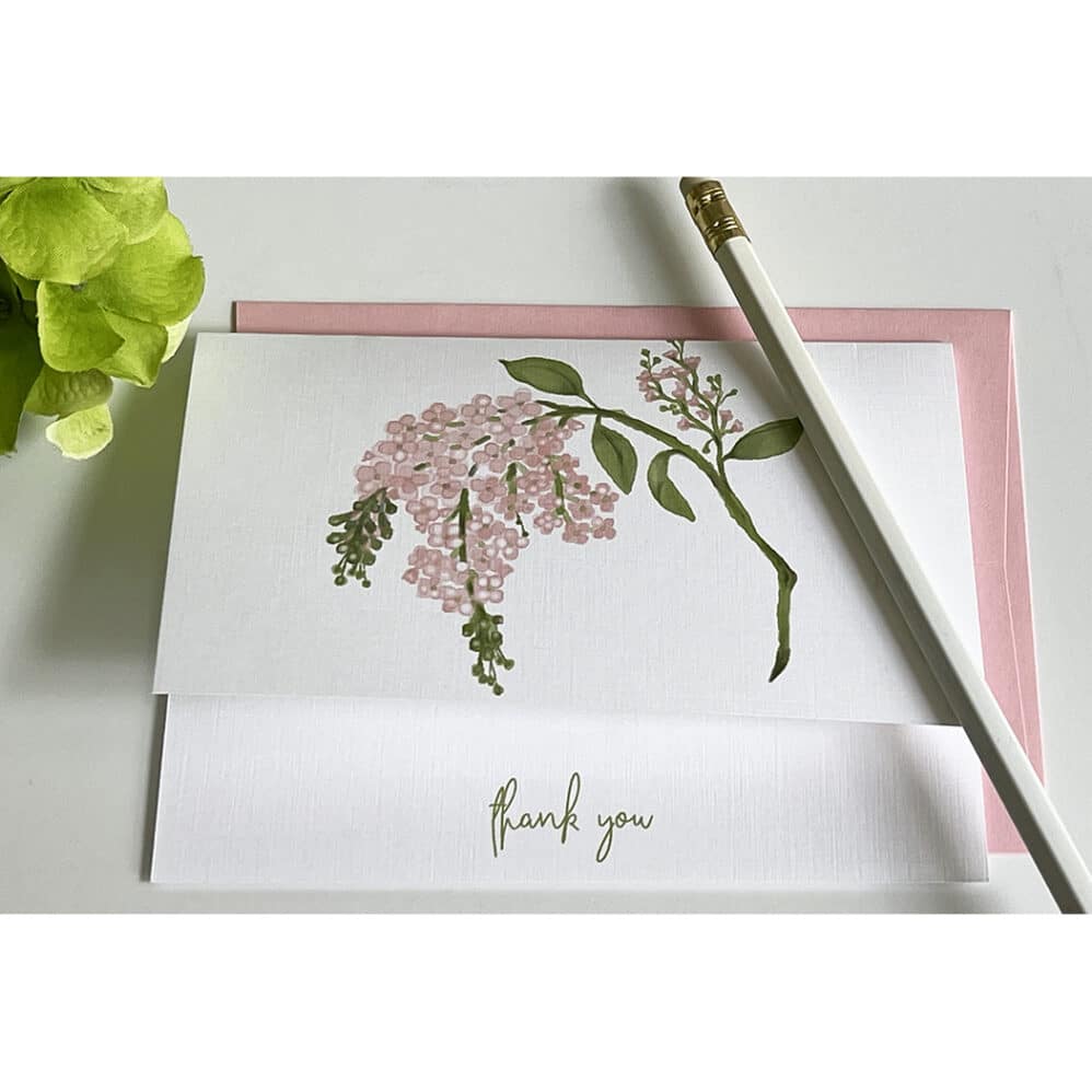 pink lilac card