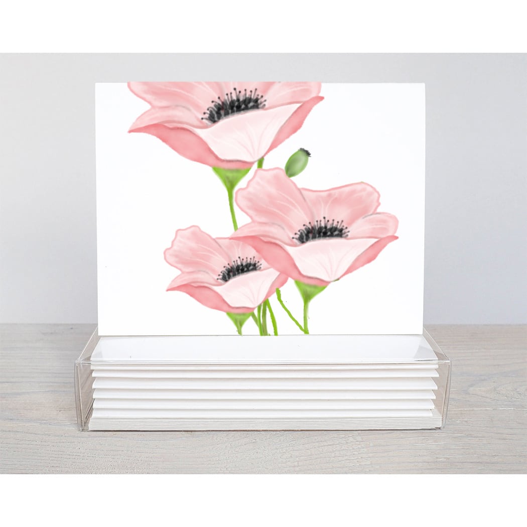 pink poppies to the edge mock