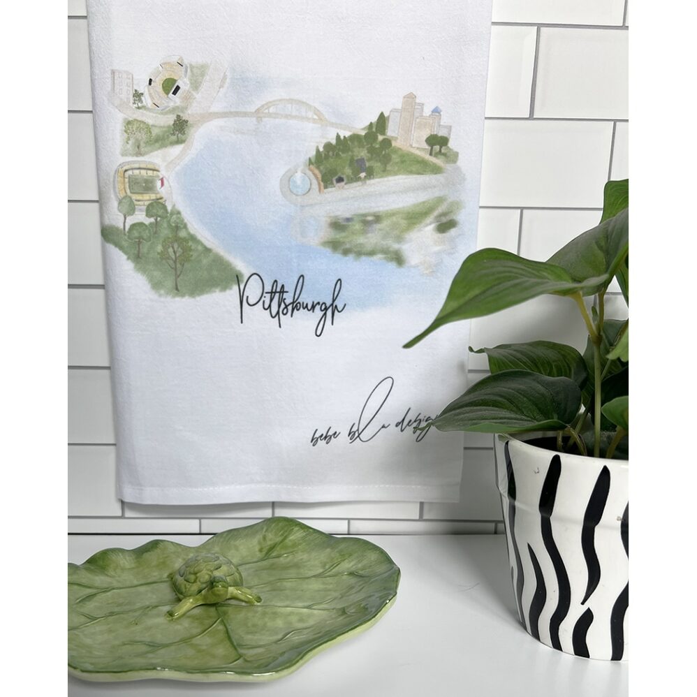 pittsburgh rivers view towel