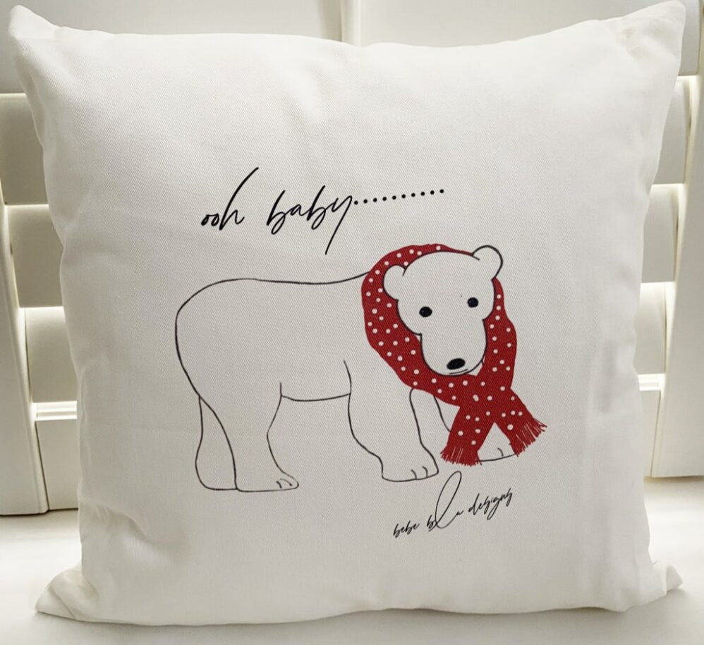 polar bear pillow