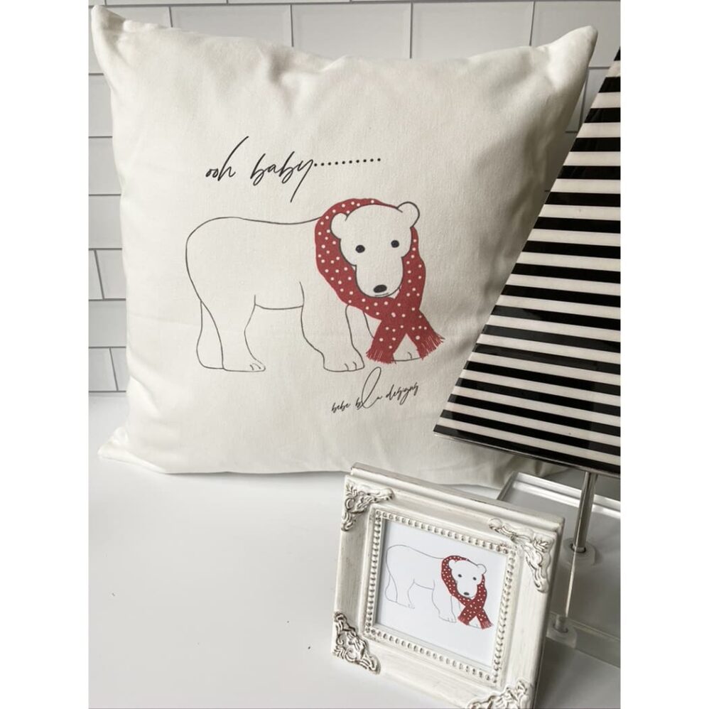polar bear pillow