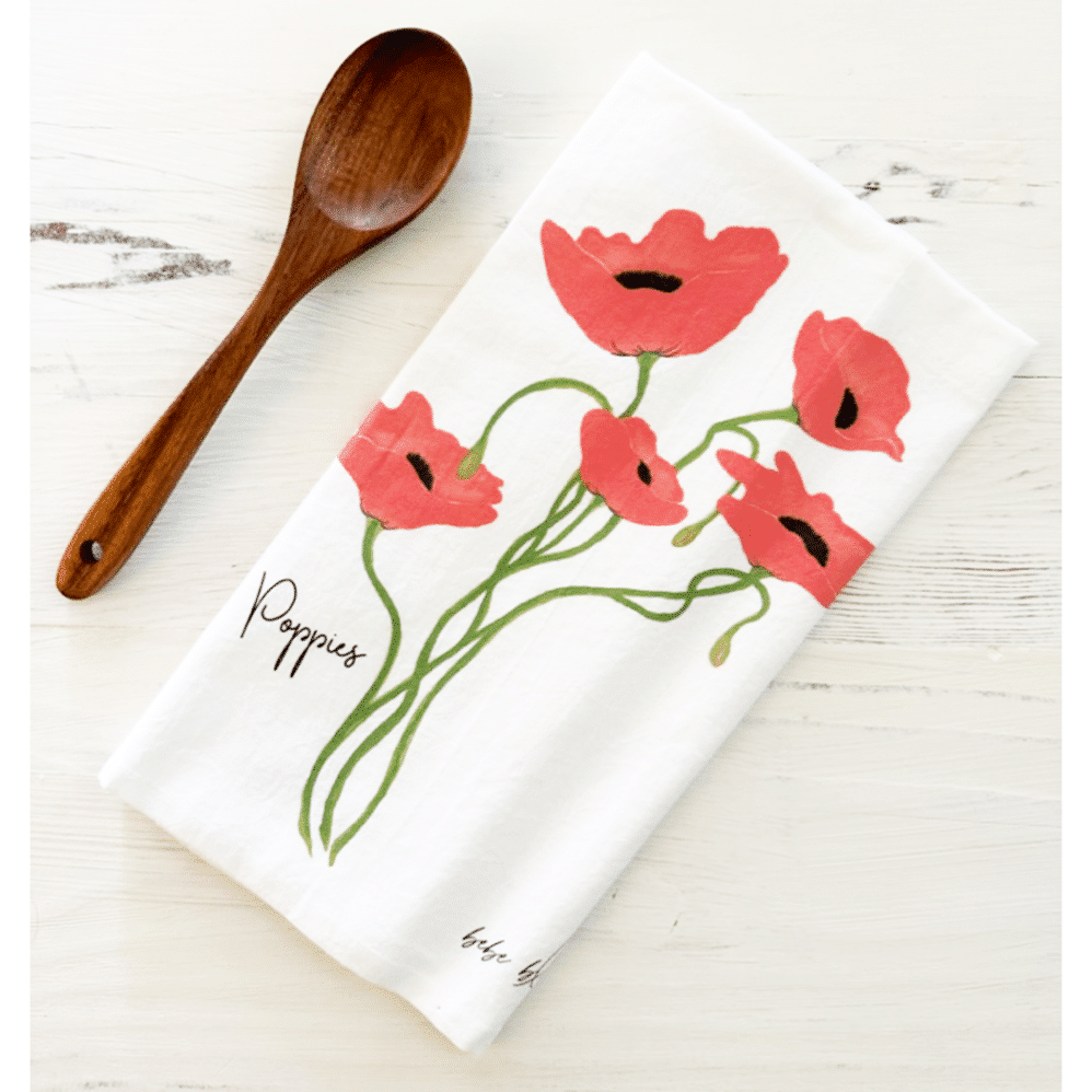 poppy flour sack towel