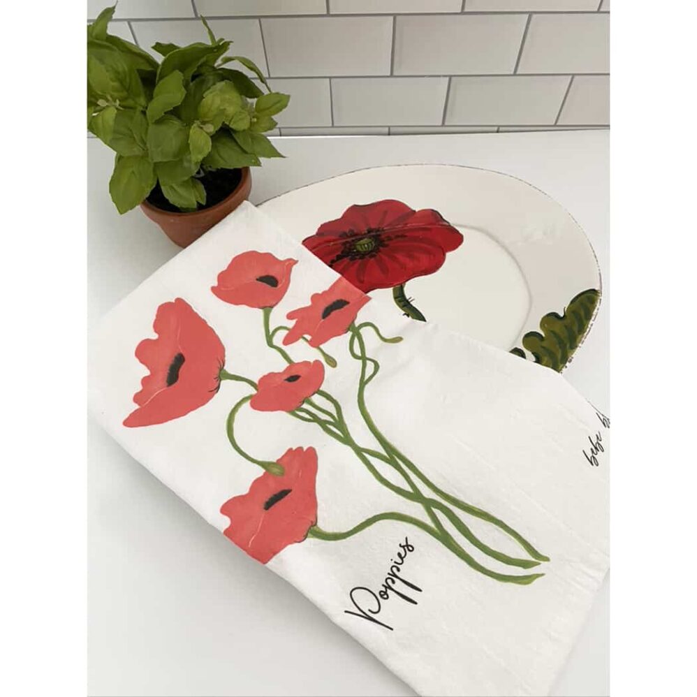 poppy flour sack towel