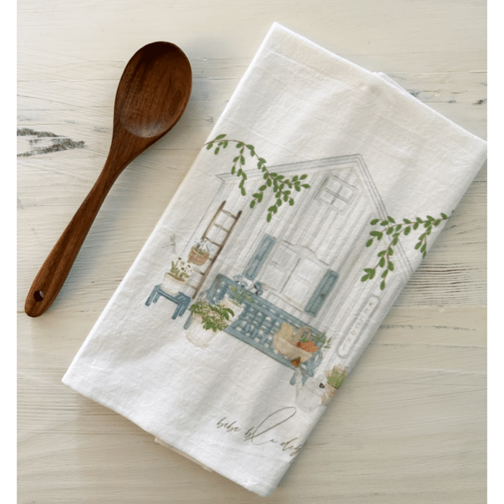 potting shed flour sack towel