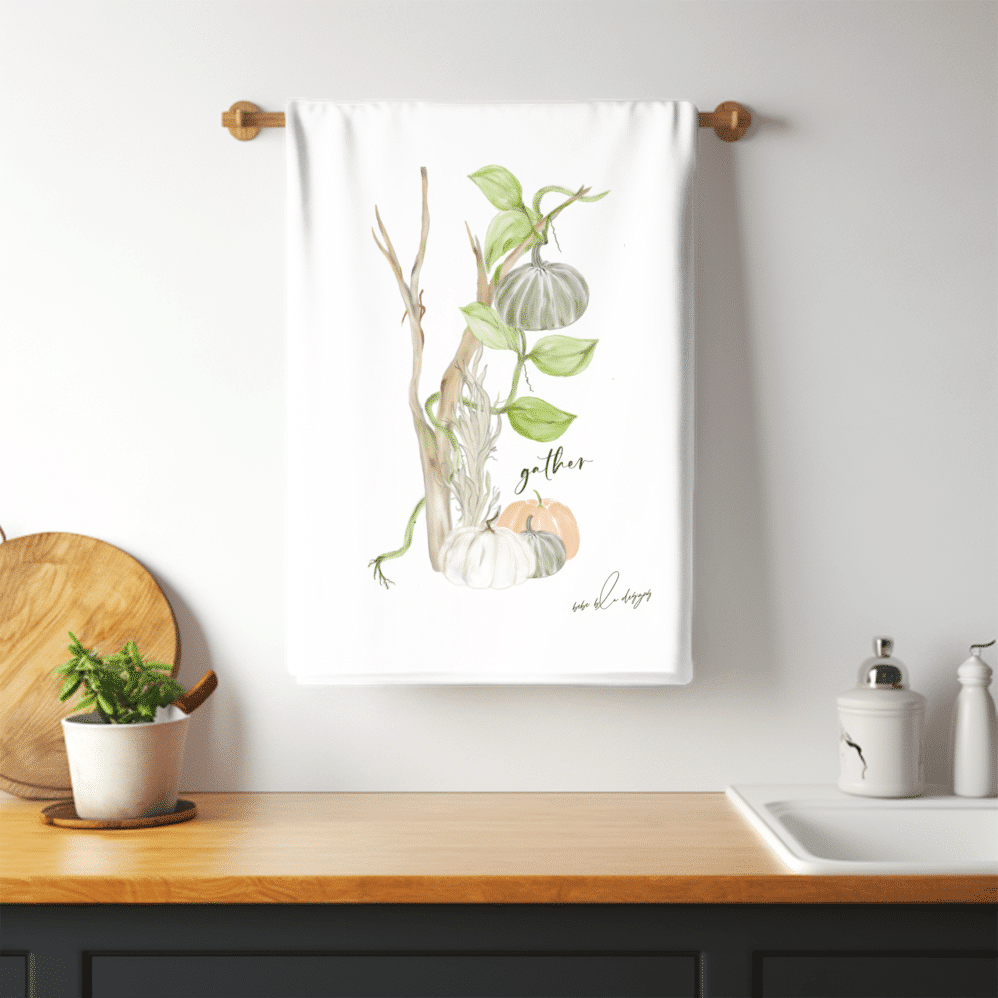 pumpkin gather towel bar