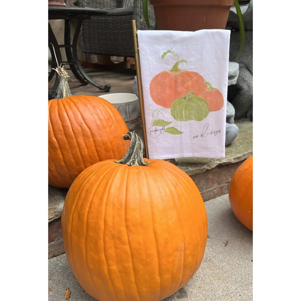 pumpkin patch flour sack towel