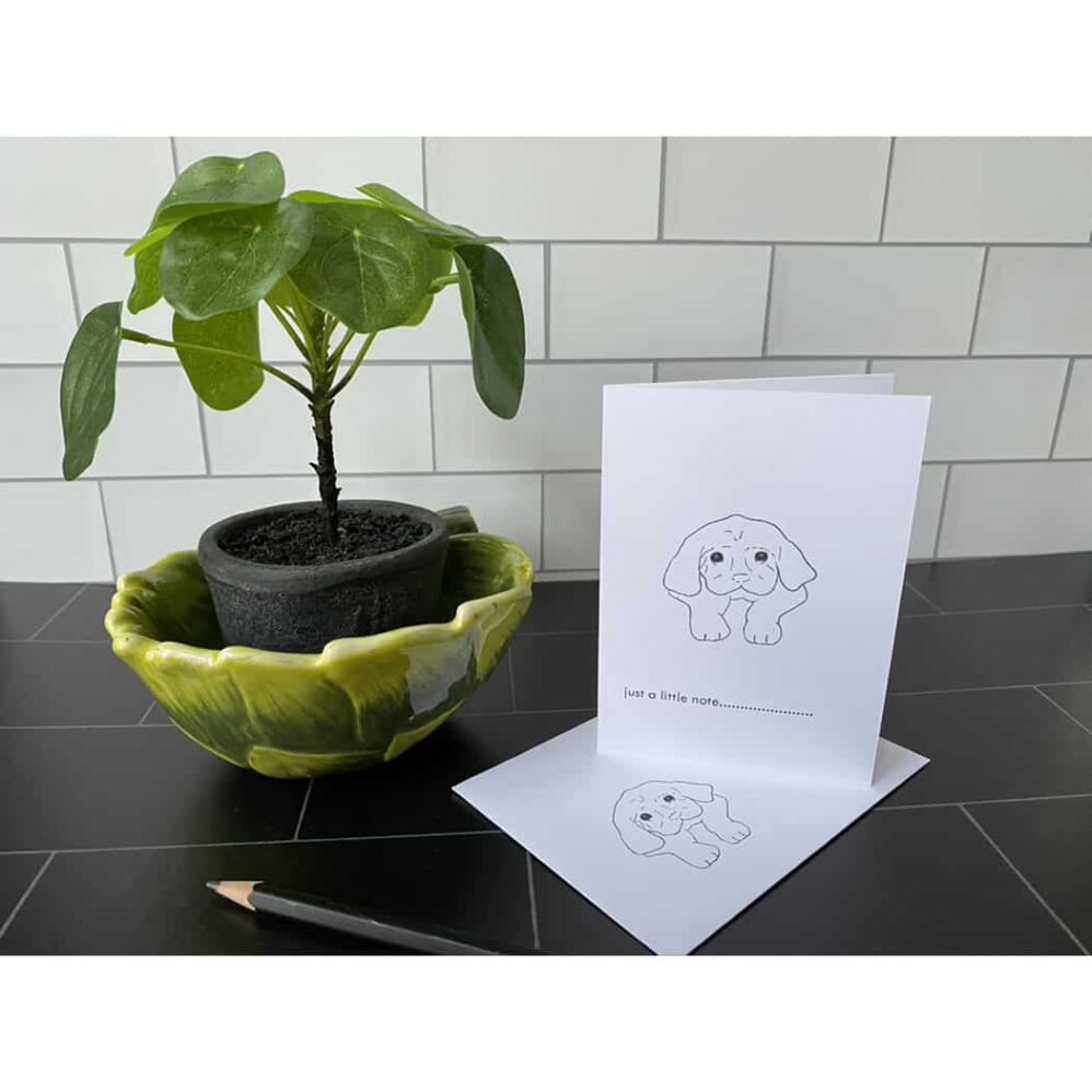puppy petite note card