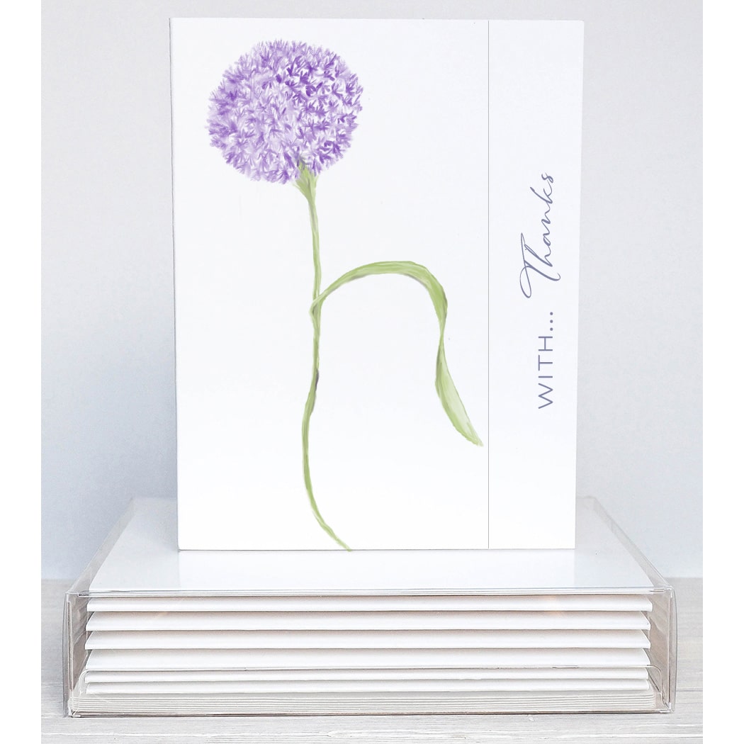 purple allium thank you note