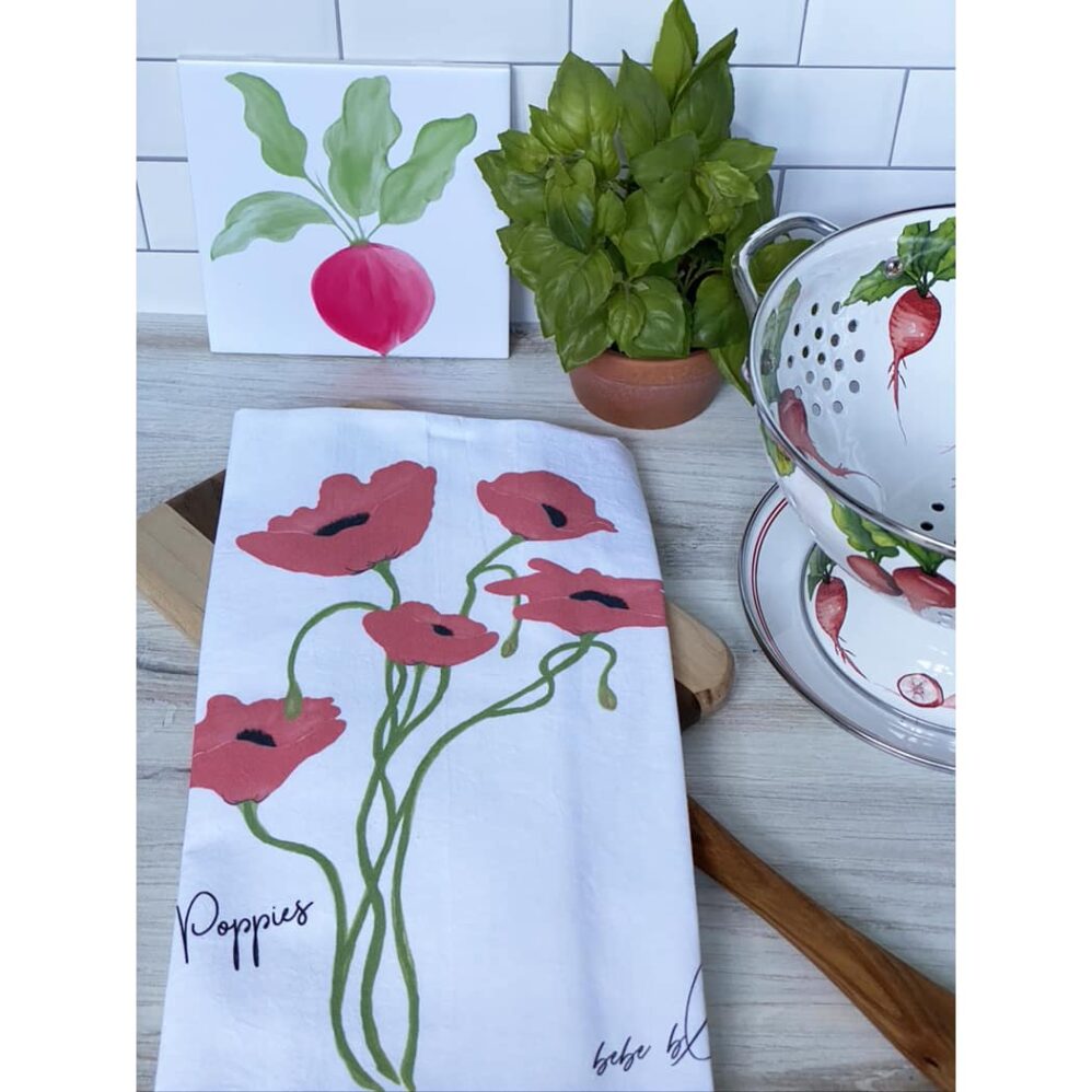 poppy flour sack towel