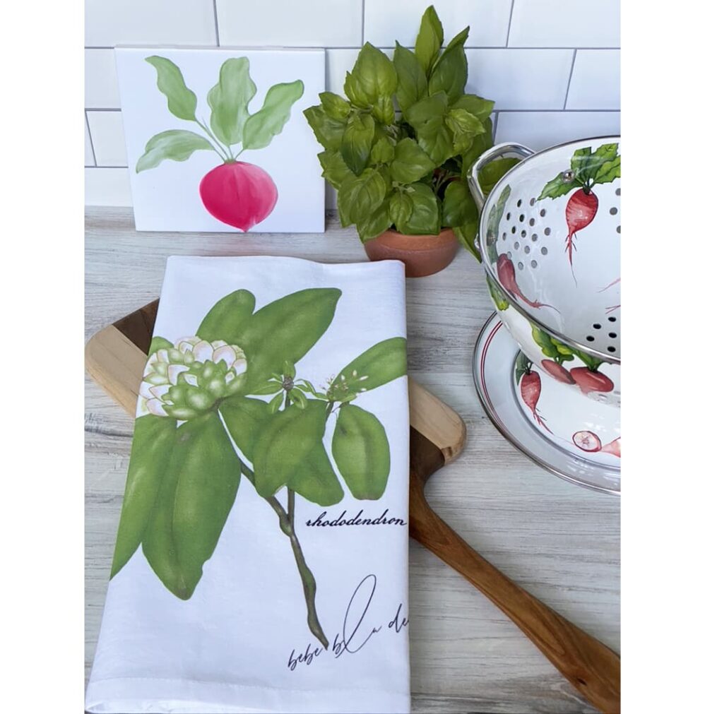 rhododendron flour sack towel